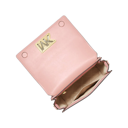 Michael Kors Women's Mimi Medium Leather Messenger Bag Powder Blush