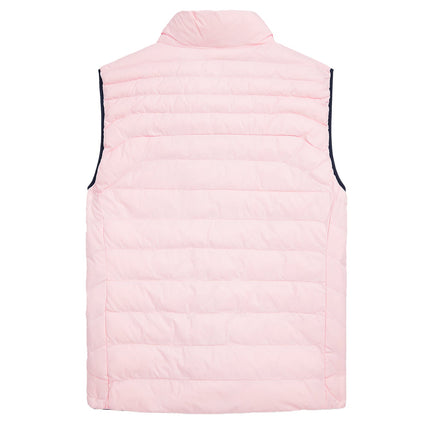 Polo Ralph Lauren Kid's P Layer Reversible Quilted Vest Newport Navy Hint Of Pink