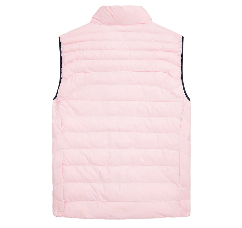 Polo Ralph Lauren Kid's P Layer Reversible Quilted Vest Newport Navy Hint Of Pink