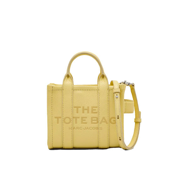 Marc Jacobs Women's The Leather Mini Tote Bag Custard