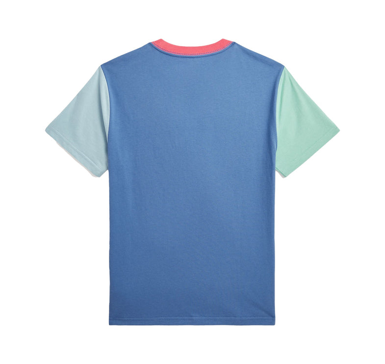 Polo Ralph Lauren Boy's Polo Bear Color Blocked Cotton Tee French Blue