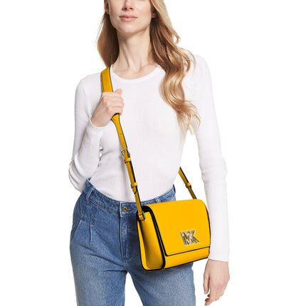 Michael Kors Women's Mimi Medium Leather Messenger Bag Jasmine Yellow