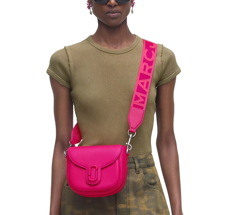 Marc Jacobs Women's The Covered J Marc Saddle Bag Hot Pink