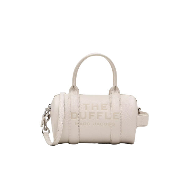 Marc Jacobs Women's The Leather Mini Duffle Bag Cotton Silver