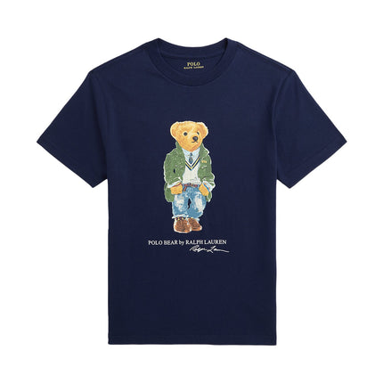 Polo Ralph Lauren Boy's Polo Bear Cotton Jersey Tee  Newport Navy - Ready to Ship