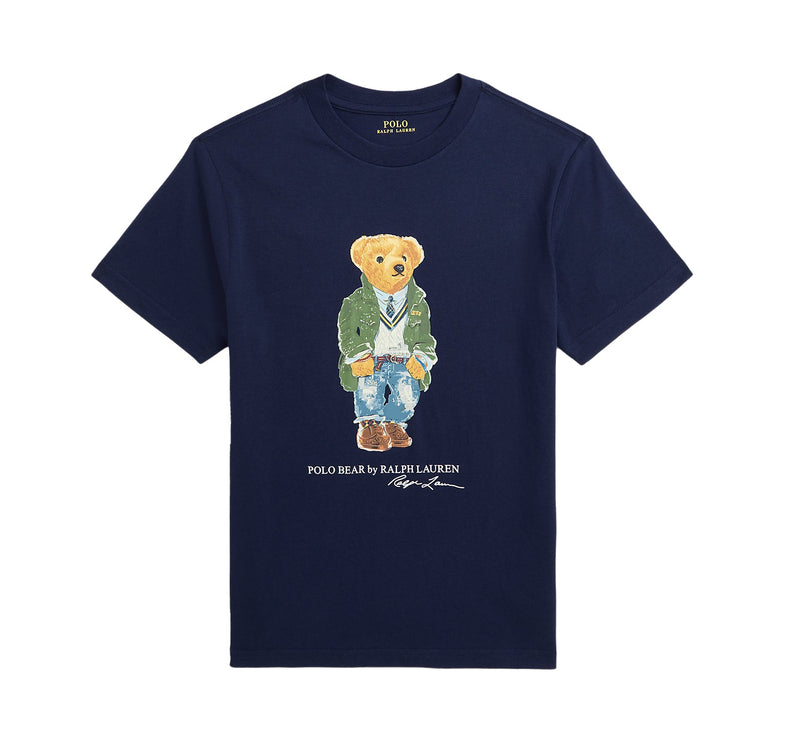 Polo Ralph Lauren Boy's Polo Bear Cotton Jersey Tee  Newport Navy - Ready to Ship