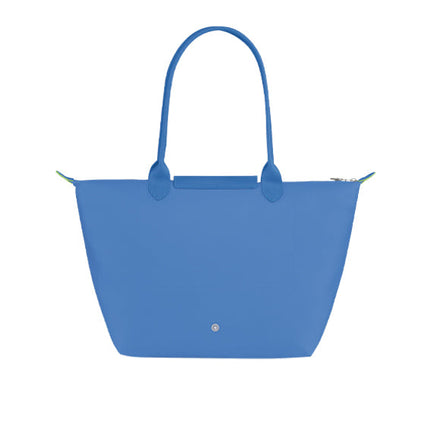 Longchamp Women's Le Pliage Green L Tote Bag Cornflower Recycled Canvas