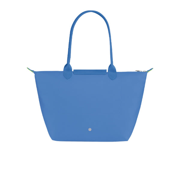 Longchamp Women's Le Pliage Green L Tote Bag Cornflower Recycled Canvas