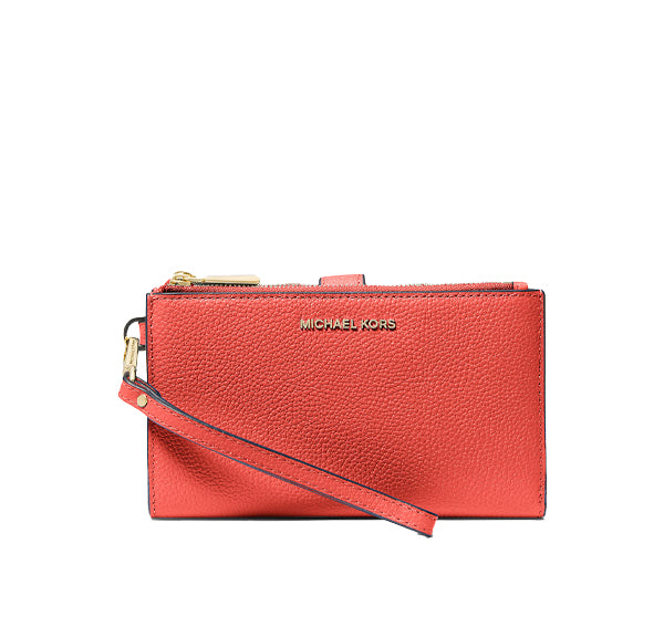 Michael Kors Women's Adele Leather Smartphone Wallet Spiced Coral