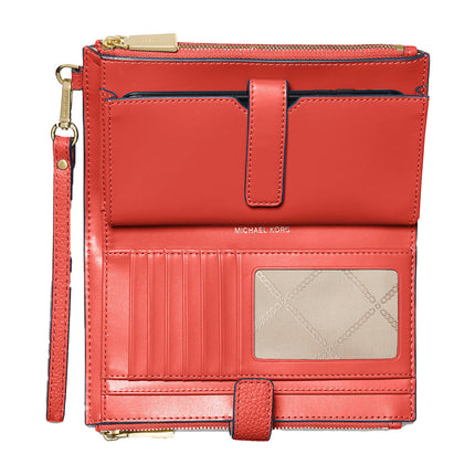 Michael Kors Women's Adele Leather Smartphone Wallet Spiced Coral