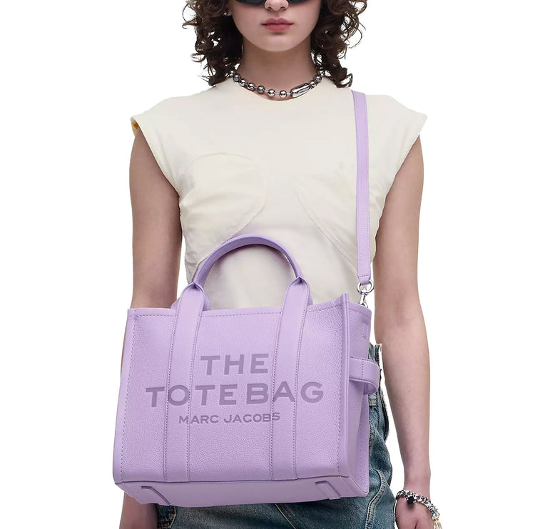 Marc Jacobs Women's The Leather Medium Tote Bag Wisteria