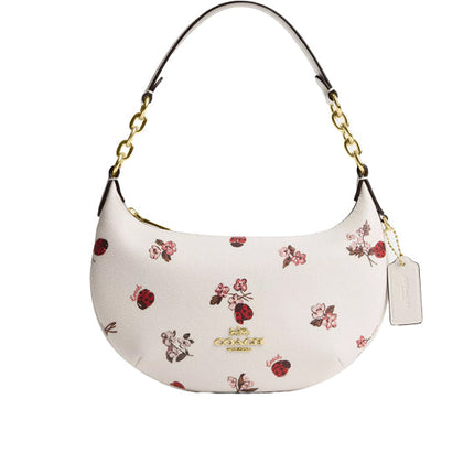 Coach Women's Payton Hobo With Ladybug Floral Print Gold/Chalk Multi