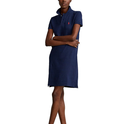 Polo Ralph Lauren Women's Cotton Mesh Polo Dress Newport Navy