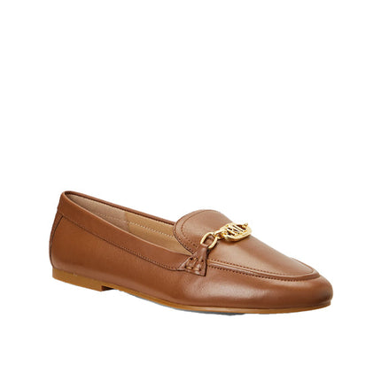 Polo Ralph Lauren Women's Averi Nappa Leather Loafer Deep Saddle Tan