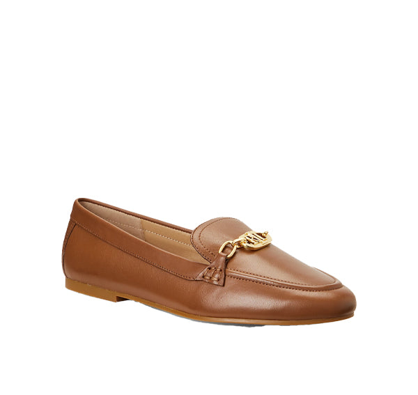 Polo Ralph Lauren Women's Averi Nappa Leather Loafer Deep Saddle Tan