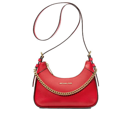 Michael Kors Women's Wilma Small Leather Crossbody Bag Bright Red