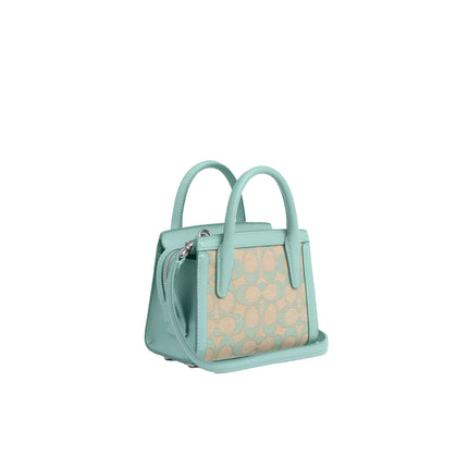 Coach Women's Andrea Mini Carryall In Signature Jacquard Silver/Faded Blue