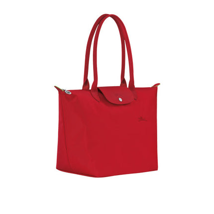 Longchamp Women's Le Pliage Green L Tote Bag Tomato Recycled Canvas