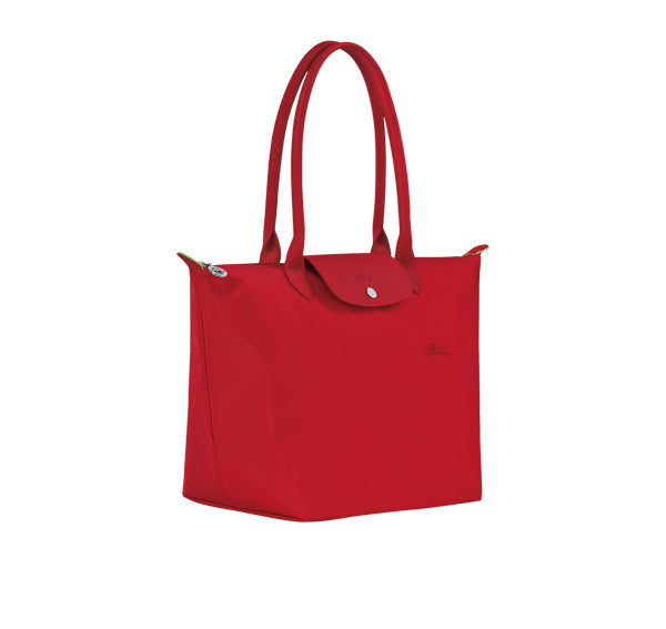 Longchamp Women's Le Pliage Green L Tote Bag Tomato Recycled Canvas