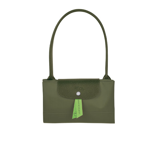 Longchamp Women's Le Pliage Green L Tote Bag Forest Recycled Canvas