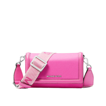 Michael Kors Women's Jet Set Small Nylon Smartphone Crossbody Bag Cerise