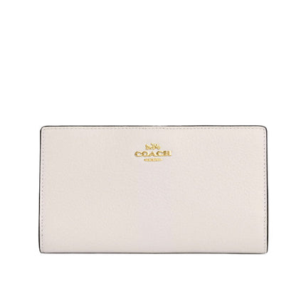 Coach Women's Slim Zip Wallet Gold/Chalk