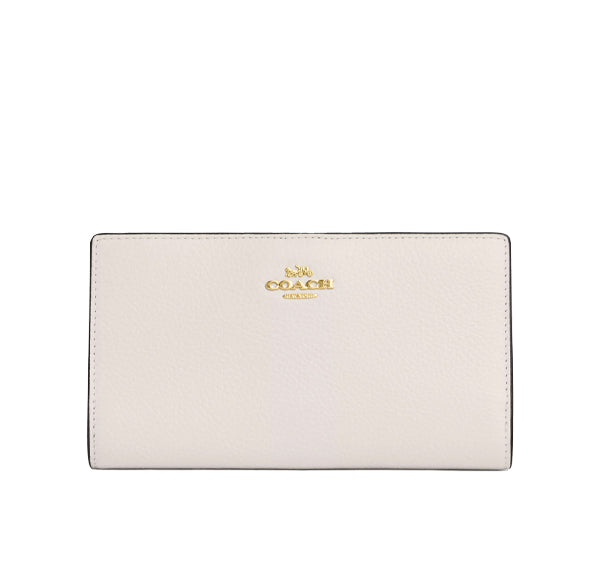 Coach Women's Slim Zip Wallet Gold/Chalk