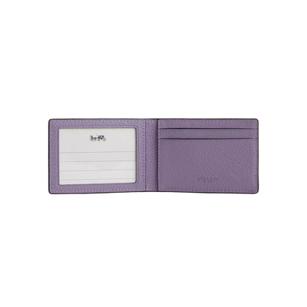 Coach Women's Compact Billfold In Colorblock Black Antique Nickel/Bright Green/Light Violet