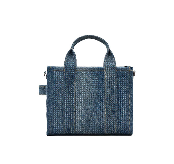 Marc Jacobs Women's The Crystal Denim Small Tote Bag Blue