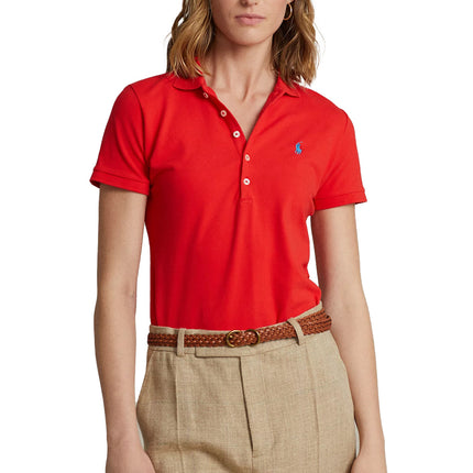 Polo Ralph Lauren Women's Slim Fit Stretch Polo Shirt Petal Rose