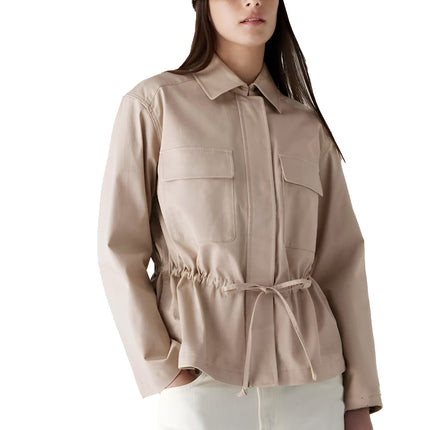 Uniqlo Women's Cotton Drawstring Jacket Beige