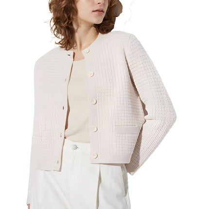 Uniqlo Women's Knitted Short Jacket Off White