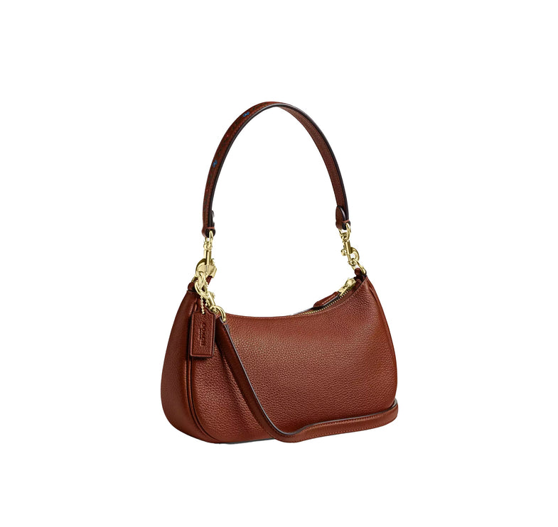 Coach Women's Teri Shoulder Bag With Tooling Gold/Redwood Multi