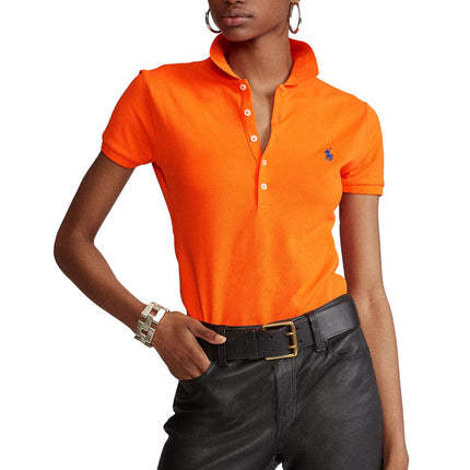 Polo Ralph Lauren Women's Slim Fit Stretch Polo Shirt Sailing Orange