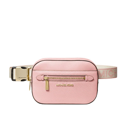 Michael Kors Unisex Jet Set Small Pebbled Leather Belt Bag Powder Blush