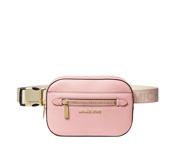 Michael Kors Unisex Jet Set Small Pebbled Leather Belt Bag Powder Blush