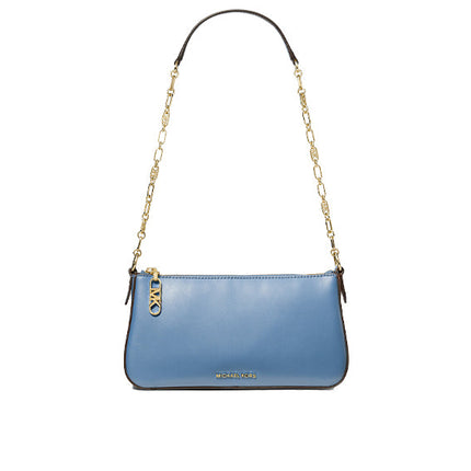 Michael Kors Women's Empire Medium Leather Chain Link Pochette French Blue