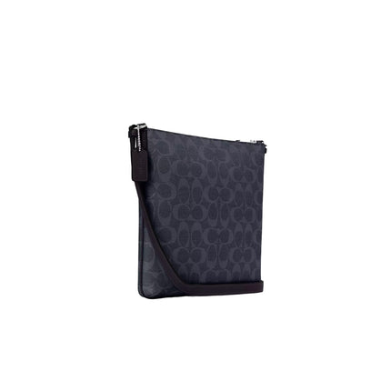 Coach Women's Rowan File Bag In Signature Canvas Silver/Denim/Midnight Navy