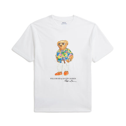 Polo Ralph Lauren Boy's Polo Bear Cotton Jersey Tee Club 55 White