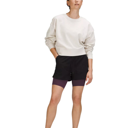 lululemon Women's Softstreme Perfectly Oversized Cropped Crew White Opal