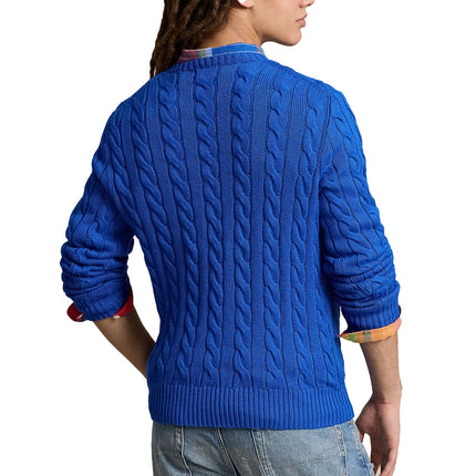 Polo Ralph Lauren Men's Cable Knit Cotton Sweater Heritage Blue