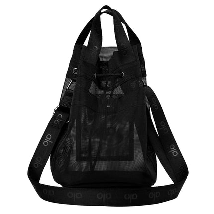 Alo Yoga Women's Sheer Crossy Body Bucket Bag Black