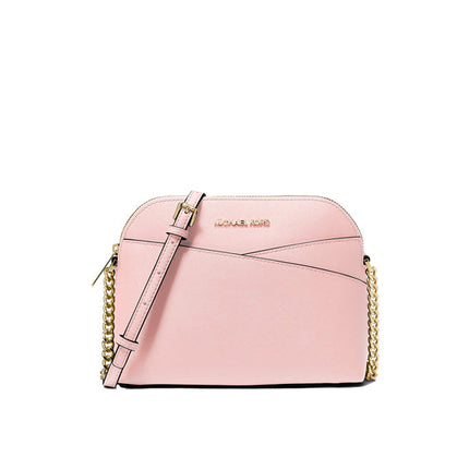 Michael Kors Women's Jet Set Travel Medium Dome Crossbody Bag Powder Blush