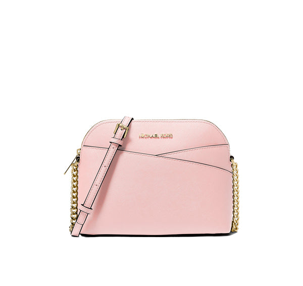 Michael Kors Women's Jet Set Travel Medium Dome Crossbody Bag Powder Blush