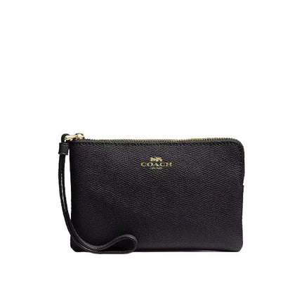 Coach Women's Corner Zip Wristlet Gold/Black