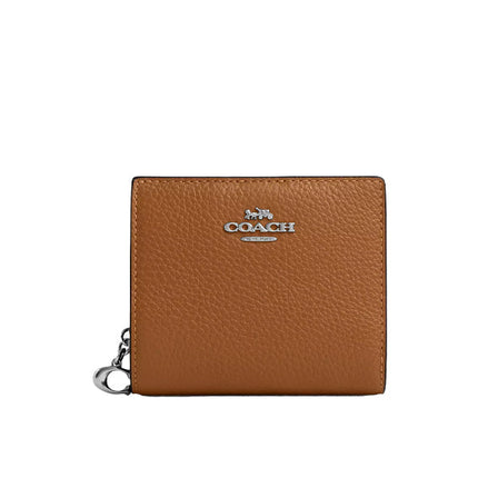 Coach Women's Snap Wallet Silver/Light Saddle