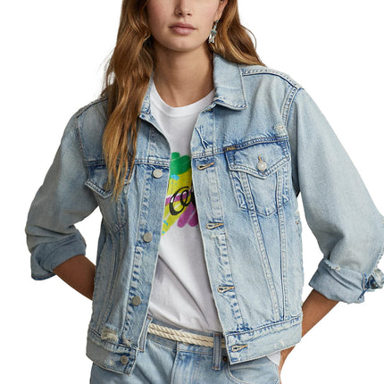 Polo Ralph Lauren Women's Denim Trucker Jacket Cavin Wash