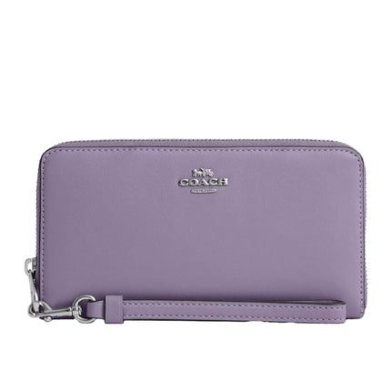 Coach Women's Long Zip Around Wallet Silver/Light Violet