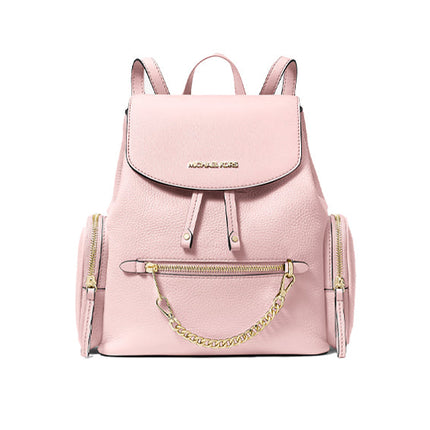 Michael Kors Women's Jet Set Medium Pebbled Leather Backpack Powder Blush