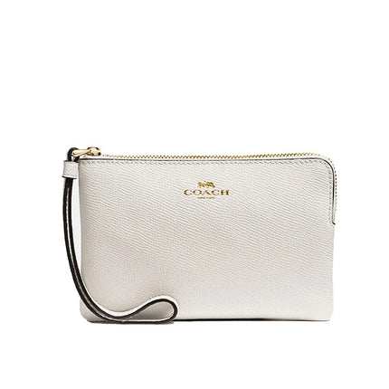 Coach Women's Corner Zip Wristlet Gold/Chalk